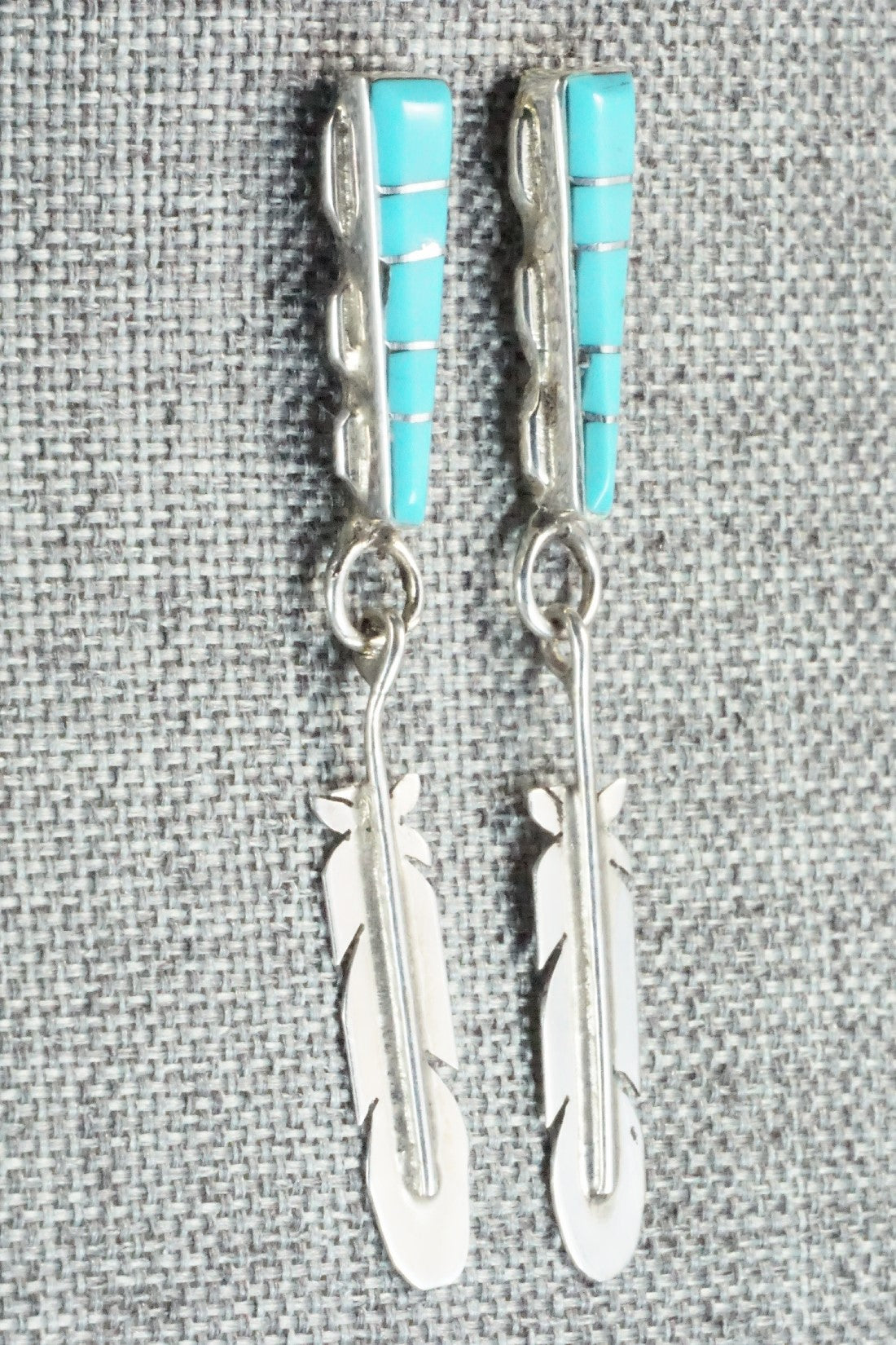 Turquoise & Sterling Silver Earrings - Terrence Panteah