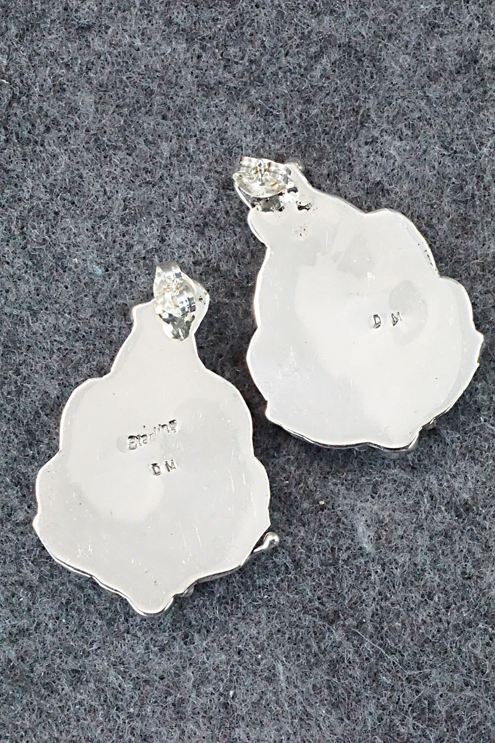 Coral & Sterling Silver Earrings - Darrell Morgan