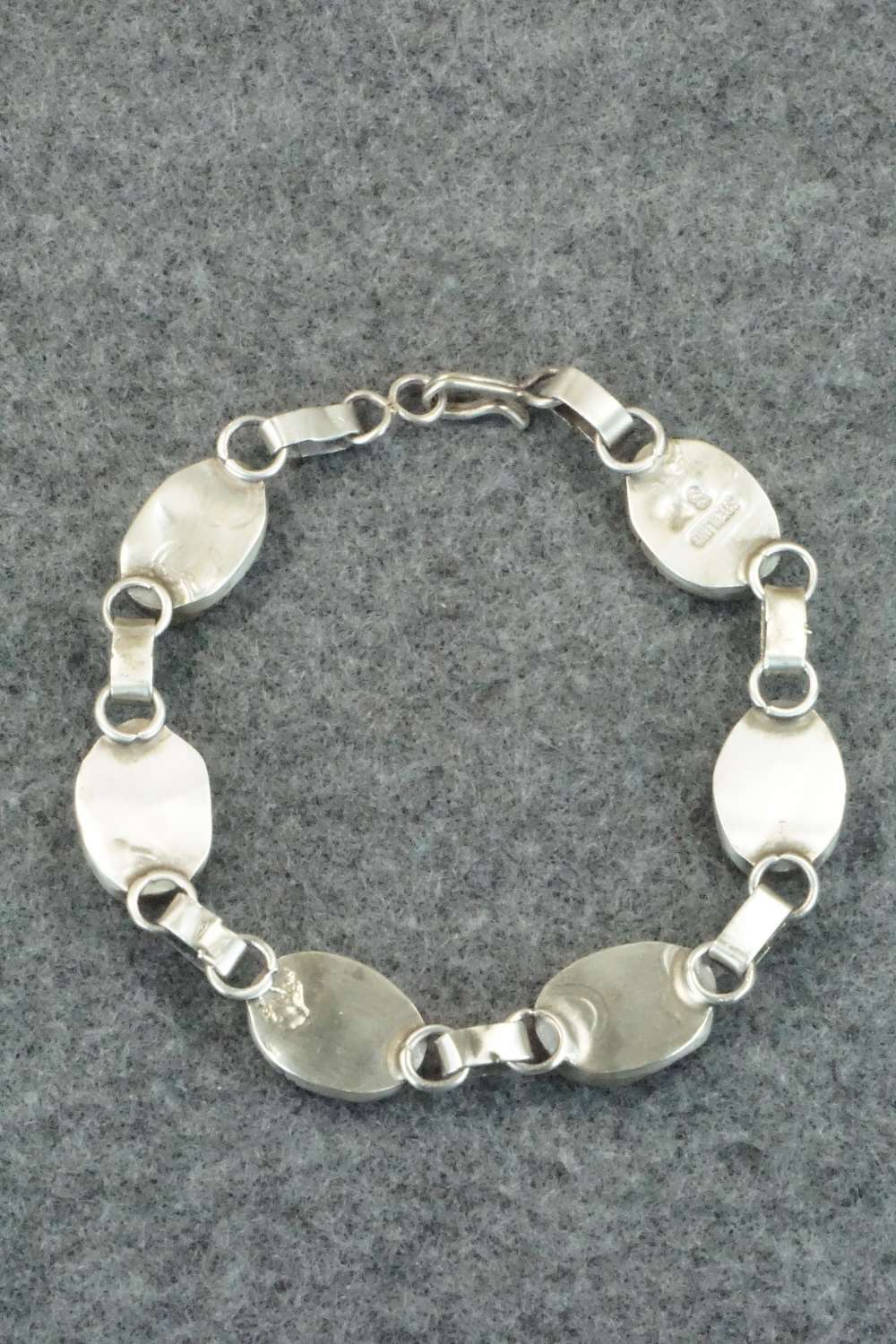Spiny Oyster & Sterling Silver Link Bracelet - Selina Warner