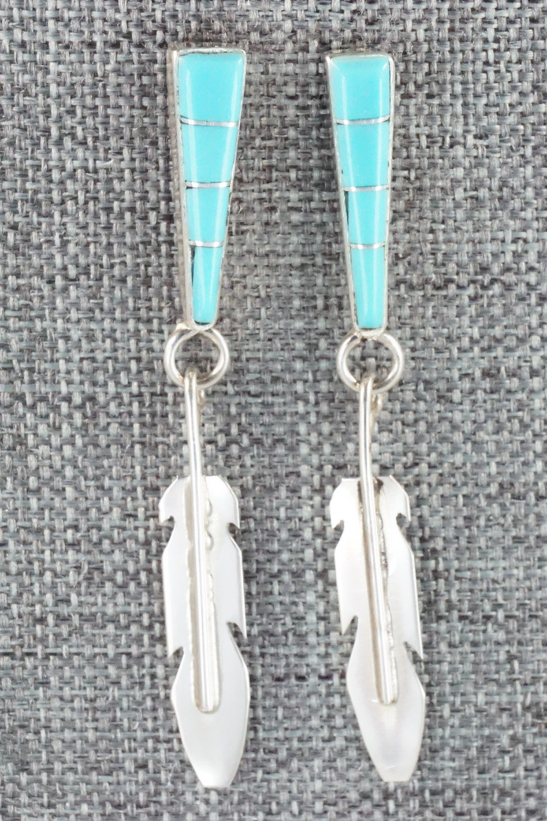 Turquoise & Sterling Silver Earrings - Terrence Panteah