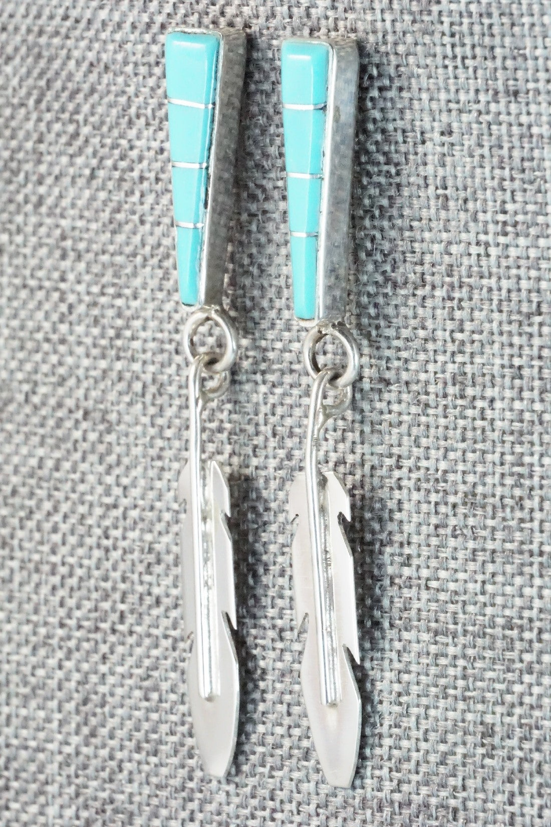 Turquoise & Sterling Silver Earrings - Terrence Panteah