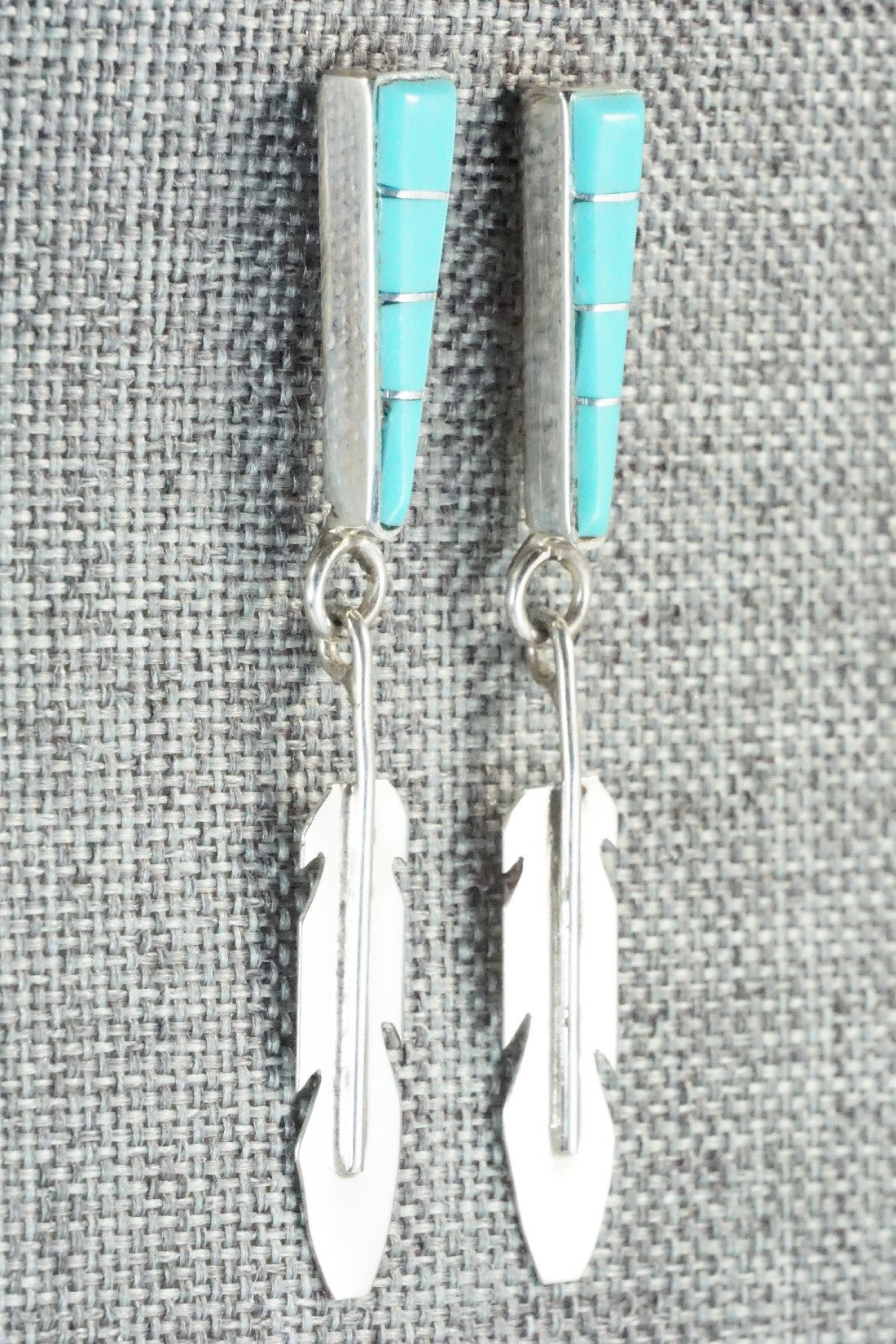 Turquoise & Sterling Silver Earrings - Terrence Panteah