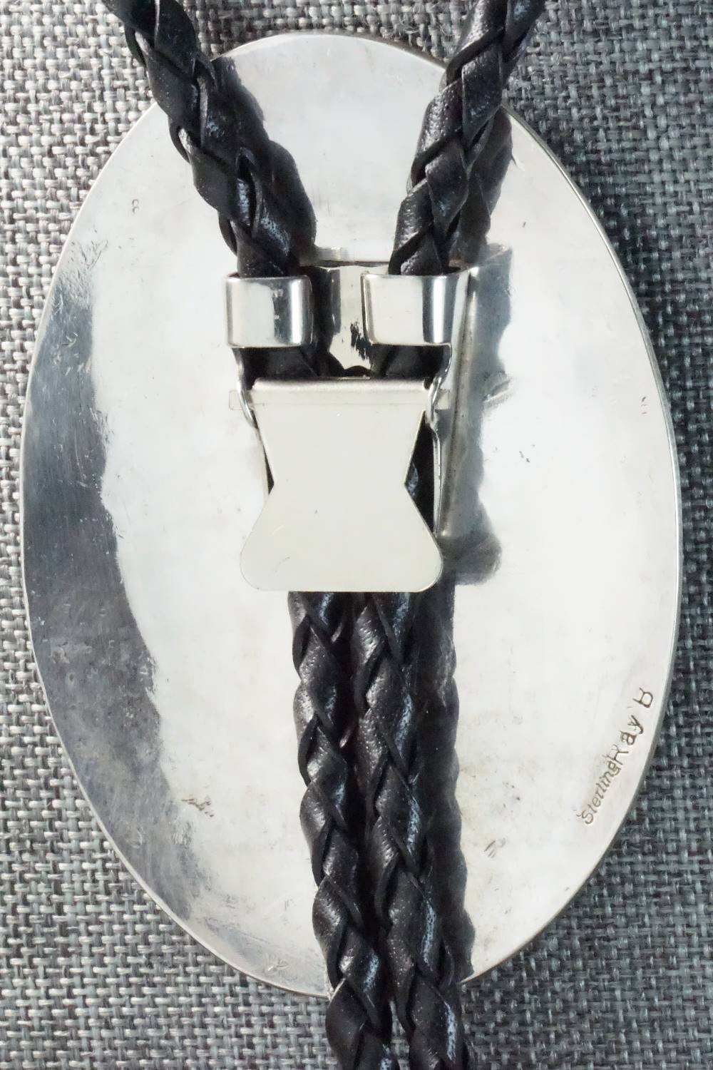 Turquoise, Coral & Sterling Silver Bolo Tie - Raymond Begay