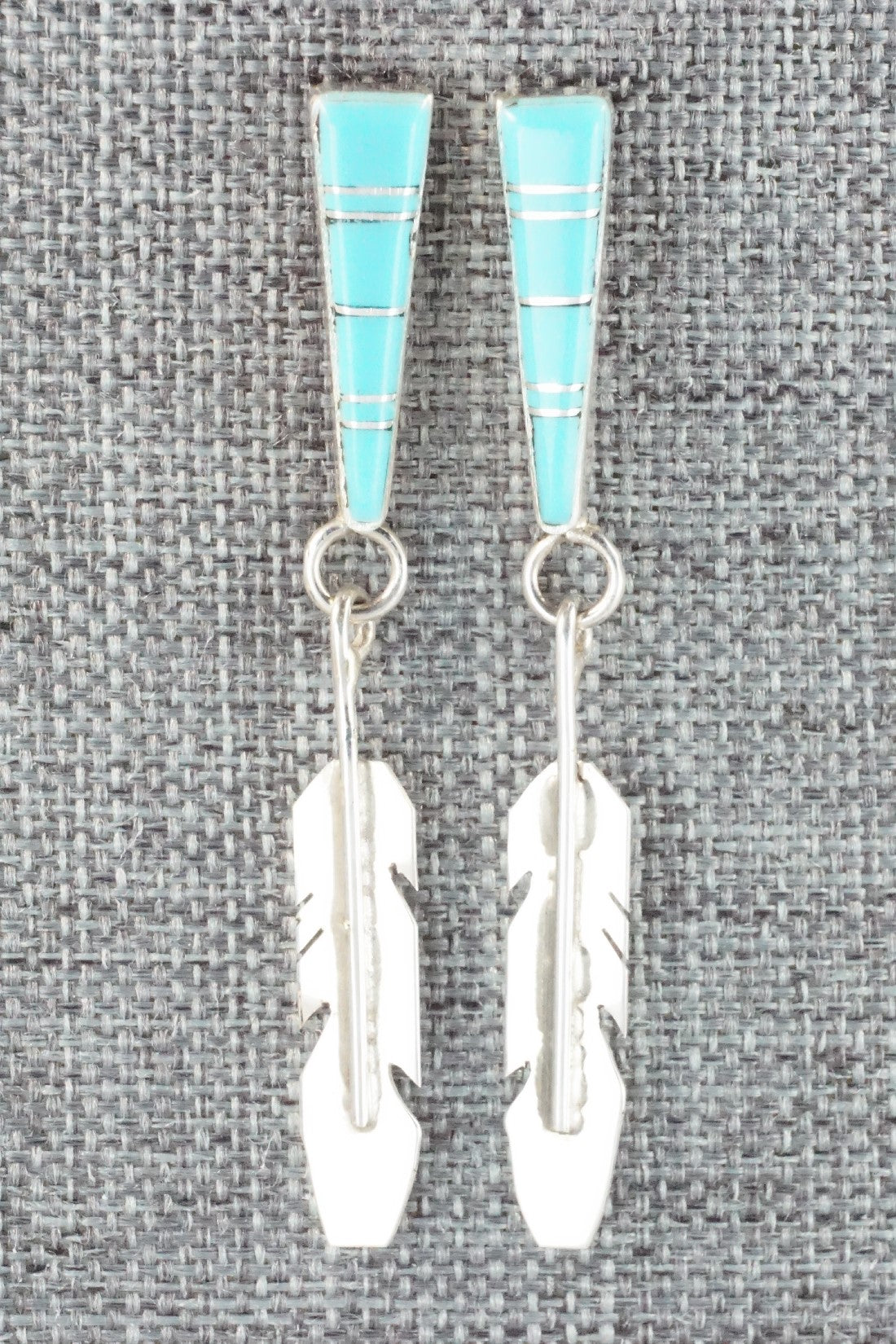 Turquoise & Sterling Silver Earrings - Terrence Panteah