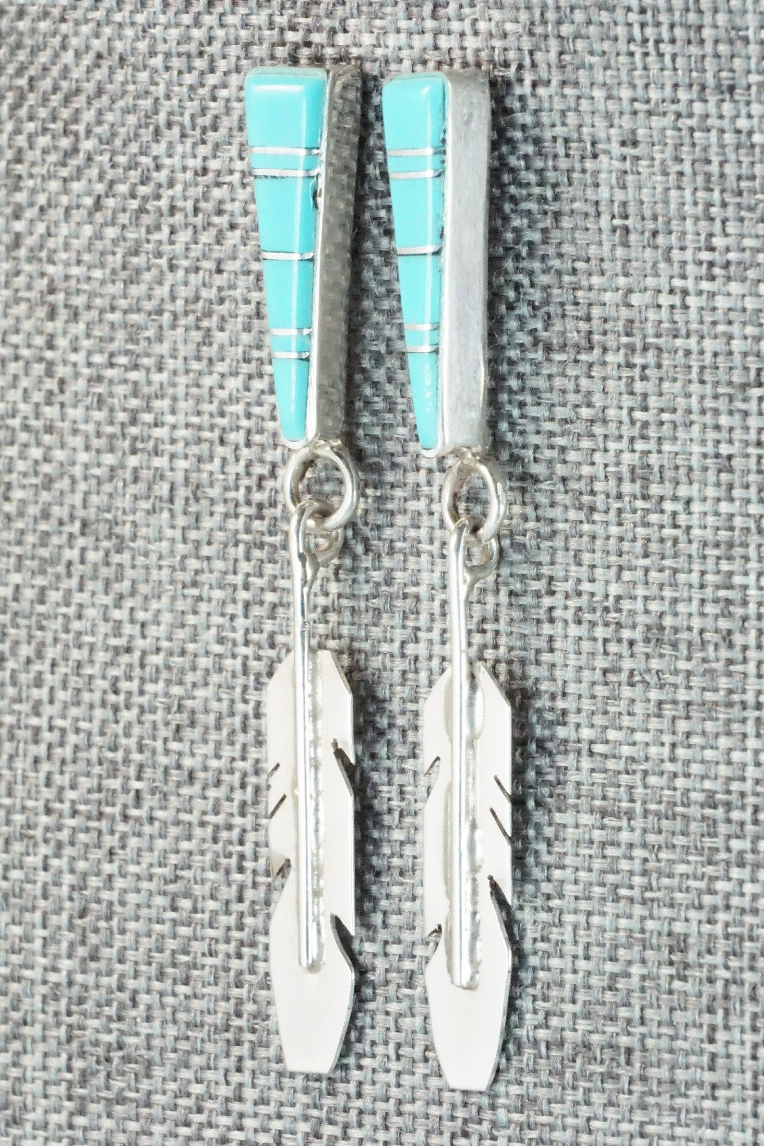 Turquoise & Sterling Silver Earrings - Terrence Panteah