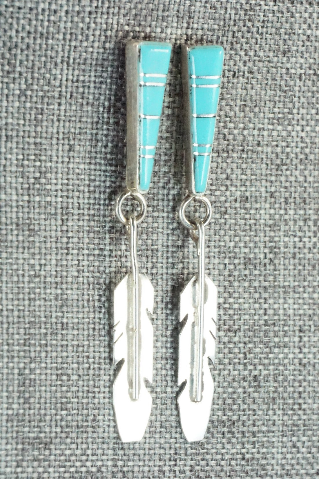 Turquoise & Sterling Silver Earrings - Terrence Panteah