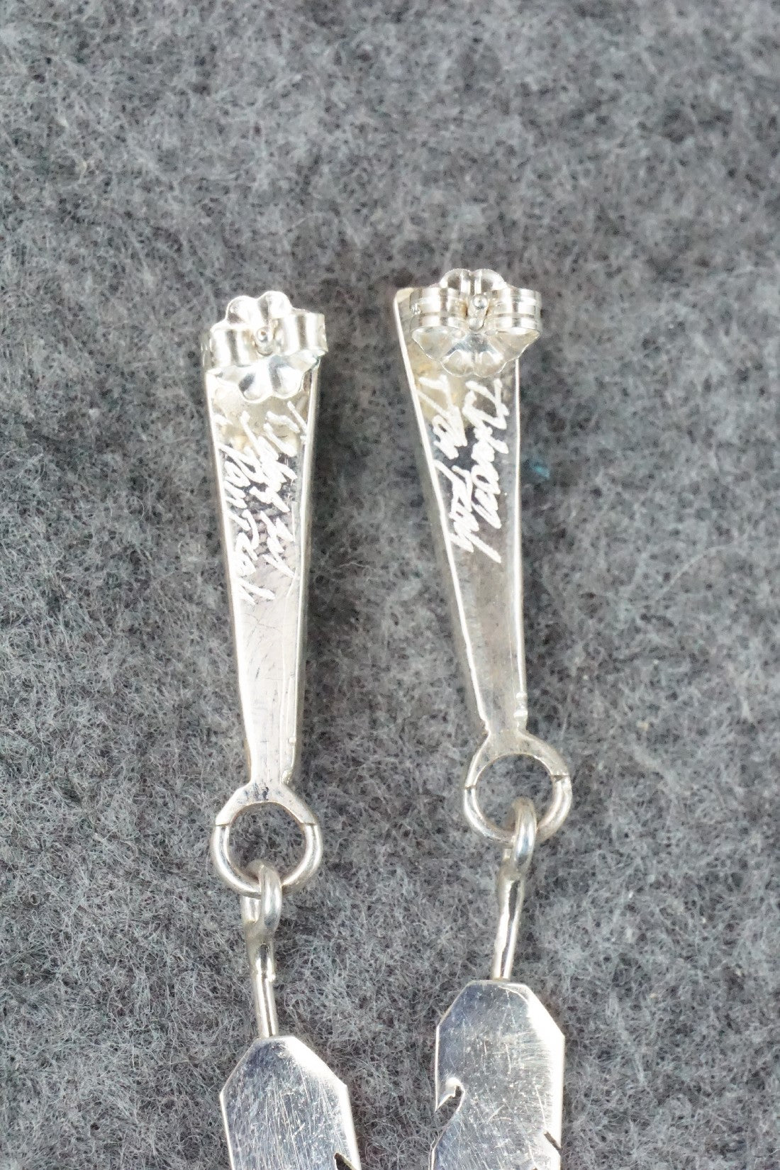 Turquoise & Sterling Silver Earrings - Terrence Panteah