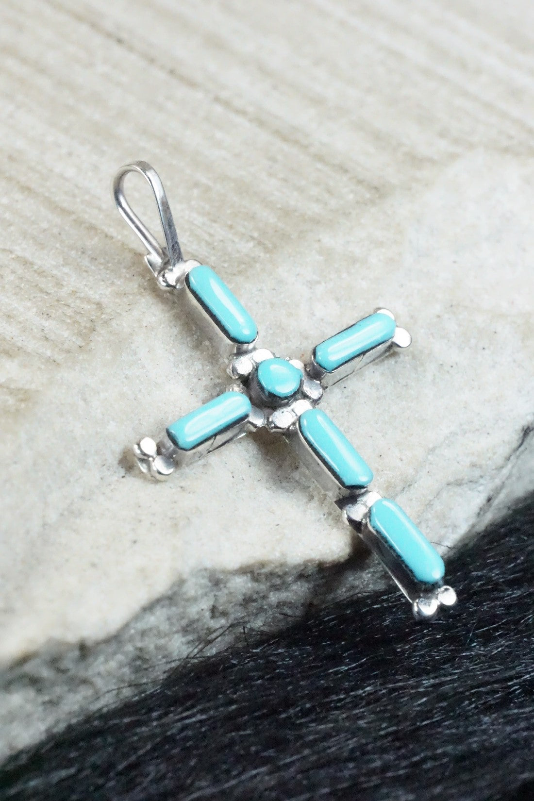 Turquoise & Sterling Silver Pendant - Robert Martinez