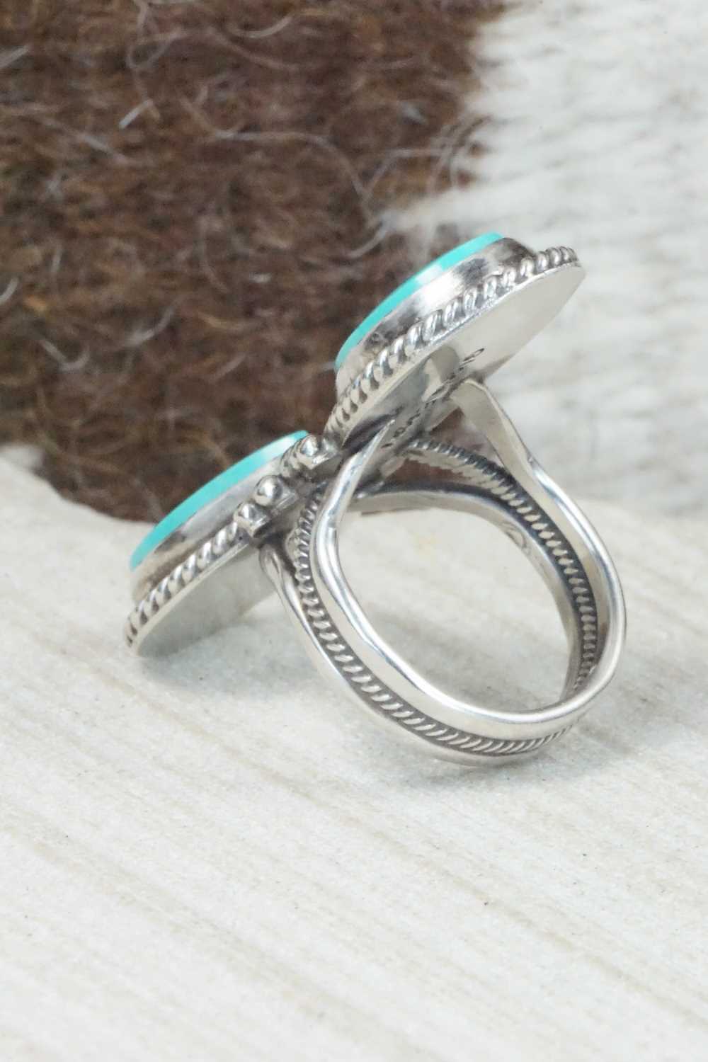Turquoise & Sterling Silver Ring - Gloria Begay - Size 6.5