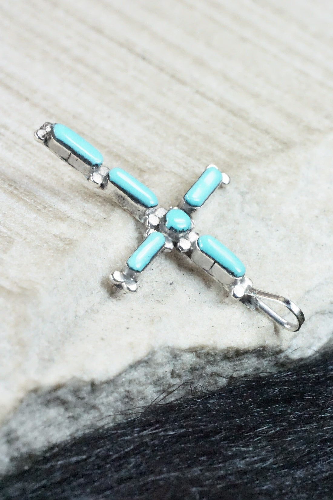 Turquoise & Sterling Silver Pendant - Robert Martinez