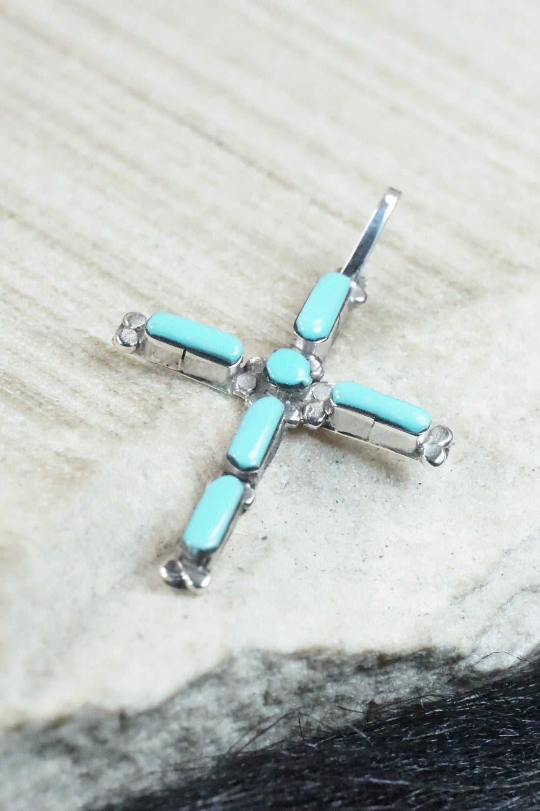 Turquoise & Sterling Silver Pendant - Robert Martinez