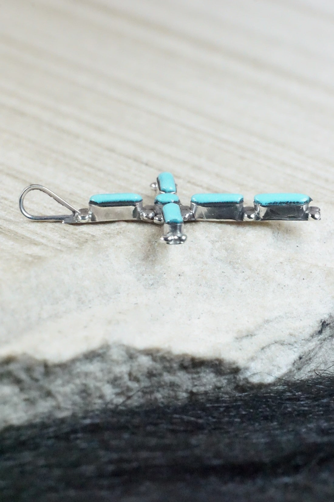 Turquoise & Sterling Silver Pendant - Robert Martinez