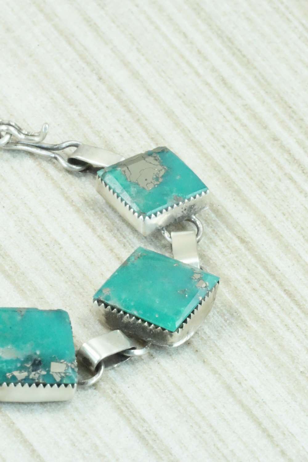 Turquoise & Sterling Silver Link Bracelet - Selina Warner