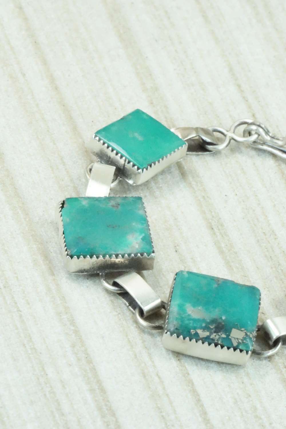 Turquoise & Sterling Silver Link Bracelet - Selina Warner