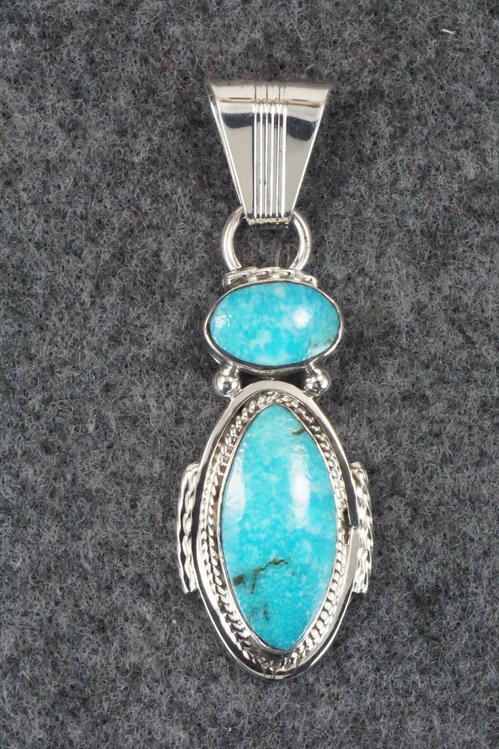 Turquoise & Sterling Silver Pendant - Sadie Jim