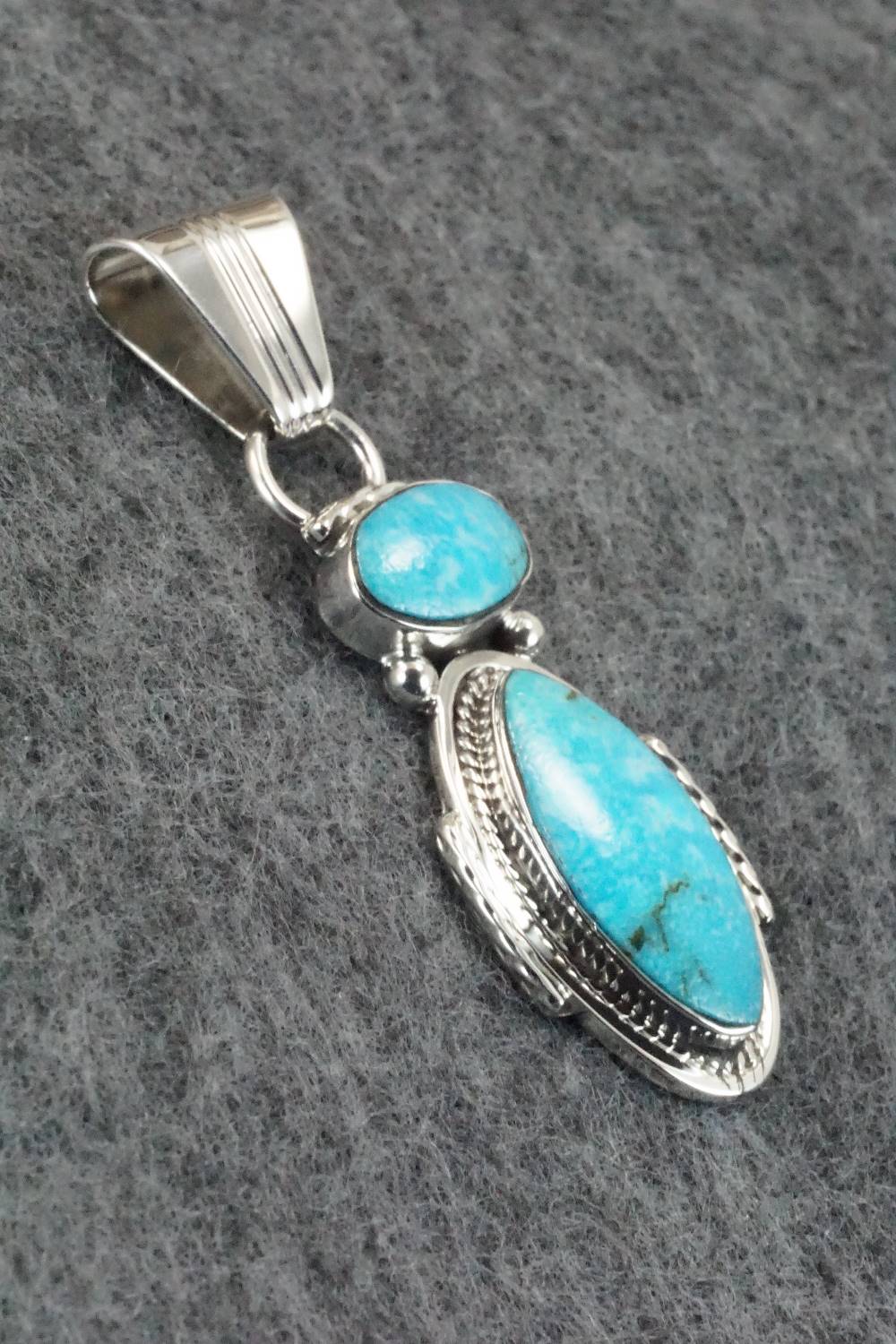 Turquoise & Sterling Silver Pendant - Sadie Jim