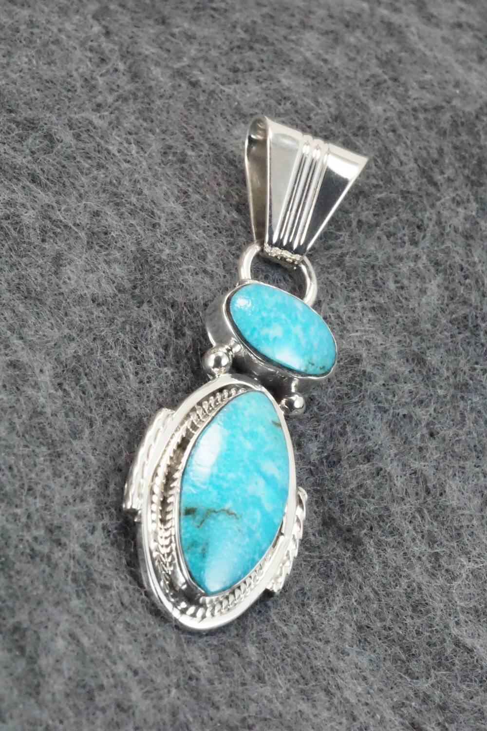 Turquoise & Sterling Silver Pendant - Sadie Jim