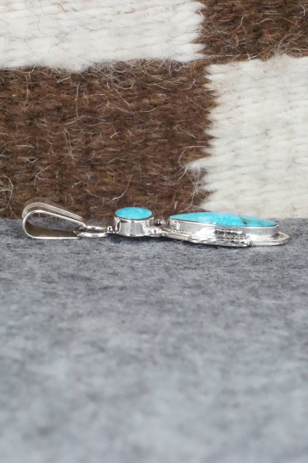 Turquoise & Sterling Silver Pendant - Sadie Jim