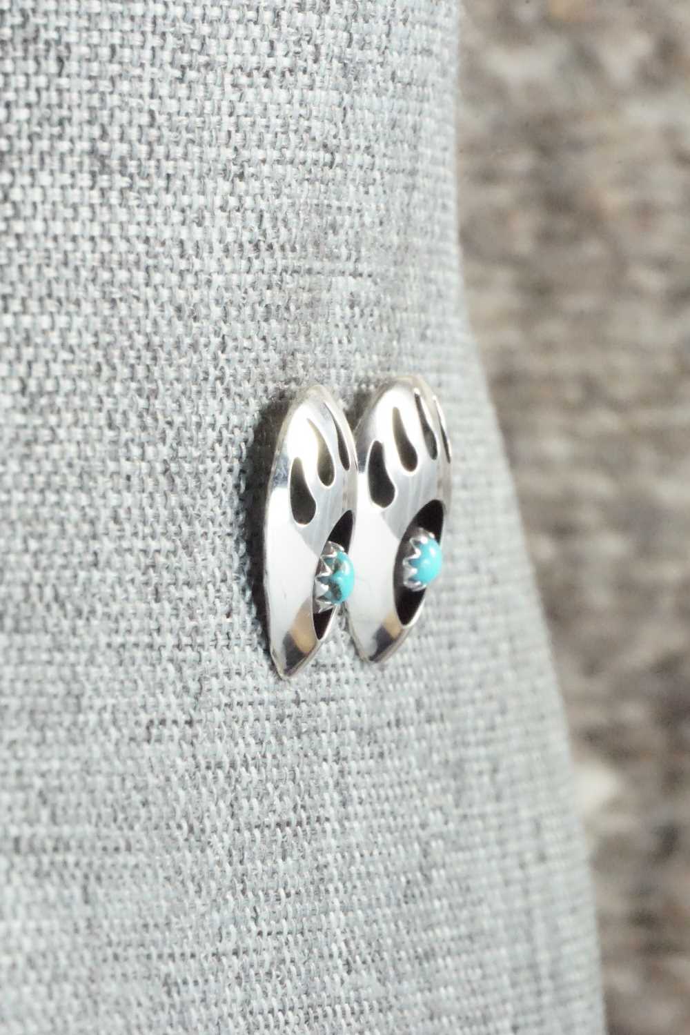 Turquoise & Sterling Silver Earrings - Leta Parker