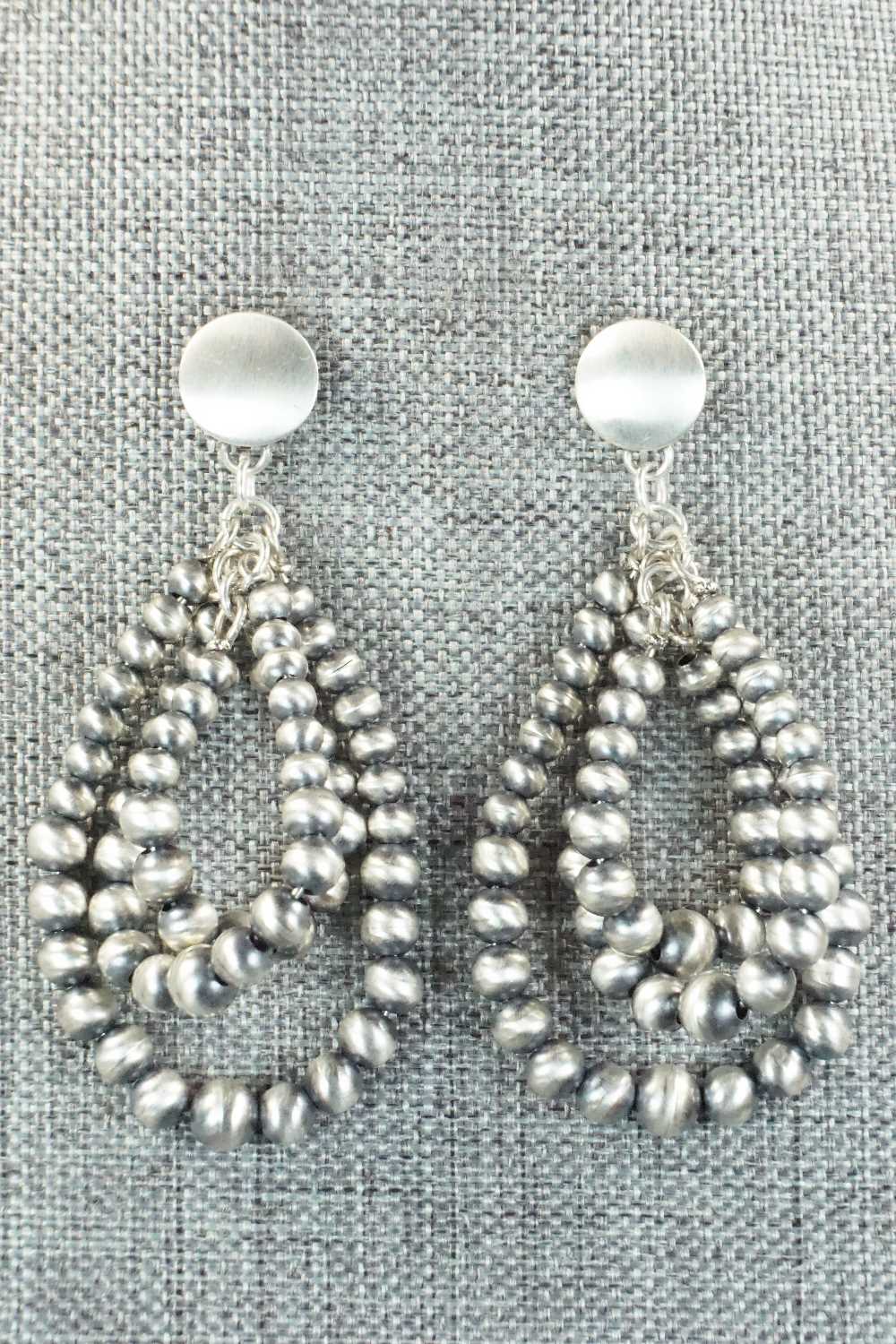 Sterling Silver Navajo Pearl Earrings - Jan Mariano