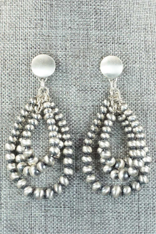 Sterling Silver Navajo Pearl Earrings - Jan Mariano