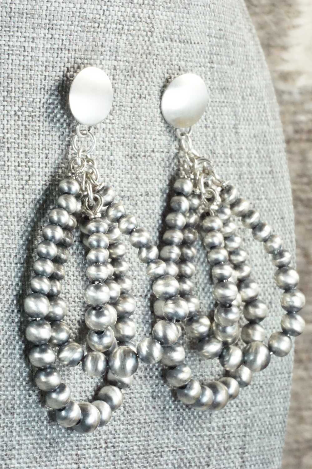 Sterling Silver Navajo Pearl Earrings - Jan Mariano