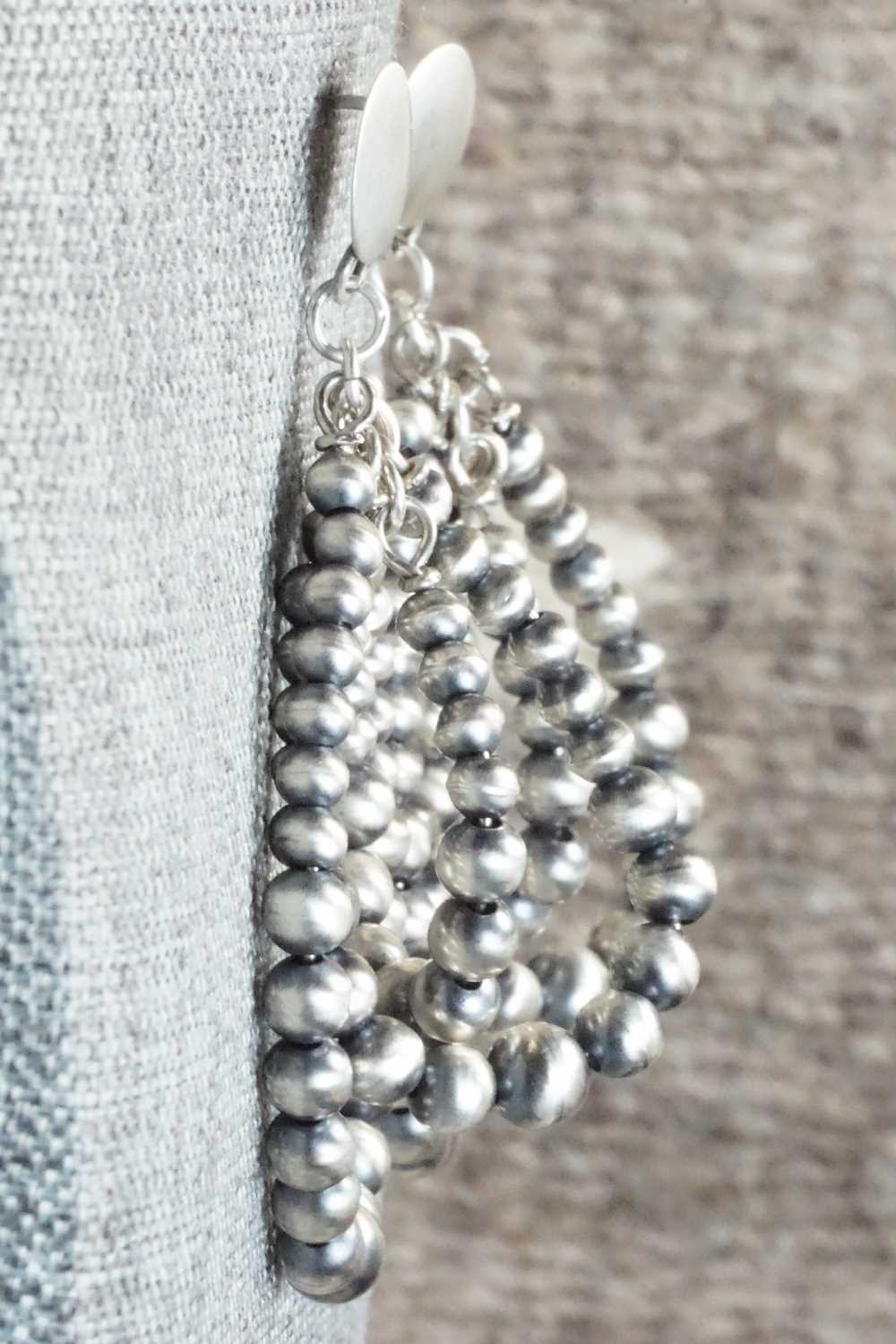 Sterling Silver Navajo Pearl Earrings - Jan Mariano