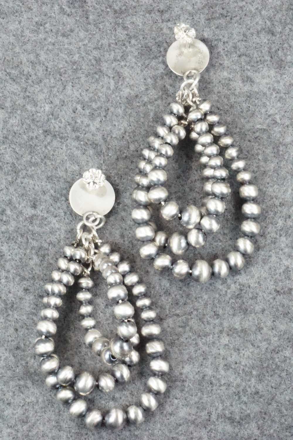Sterling Silver Navajo Pearl Earrings - Jan Mariano