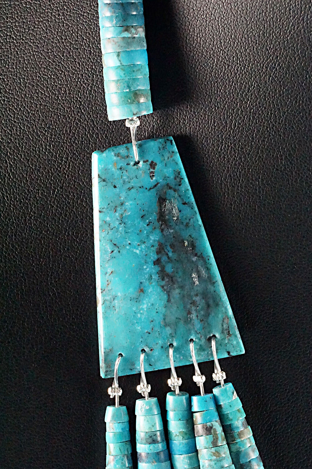 Turquoise, Lapis and Sterling Silver Necklace - Lupe Lovato