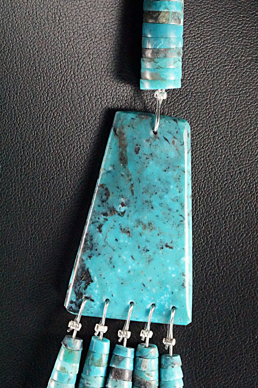 Turquoise, Lapis and Sterling Silver Necklace - Lupe Lovato