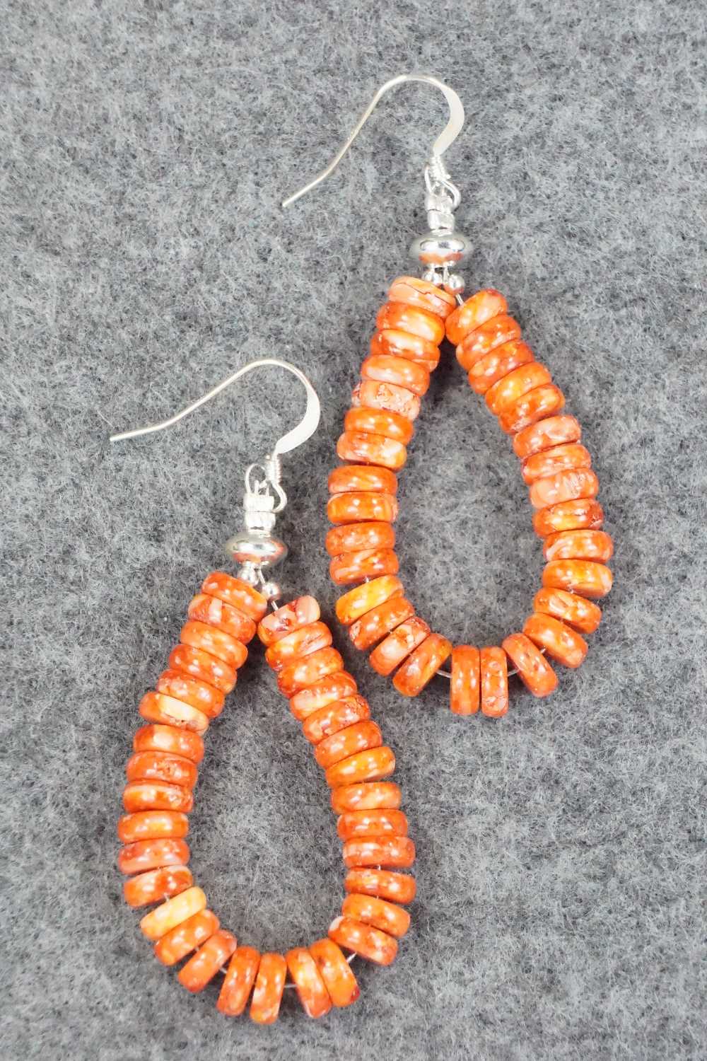 Spiny Oyster & Sterling Silver Earrings - Louise Joe