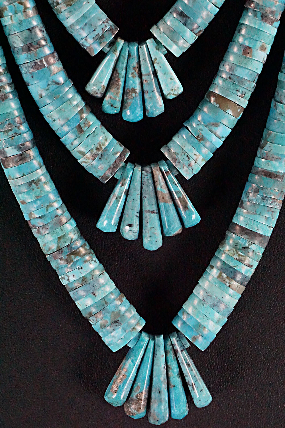 Turquoise and Sterling Silver Necklace - Lupe Lovato