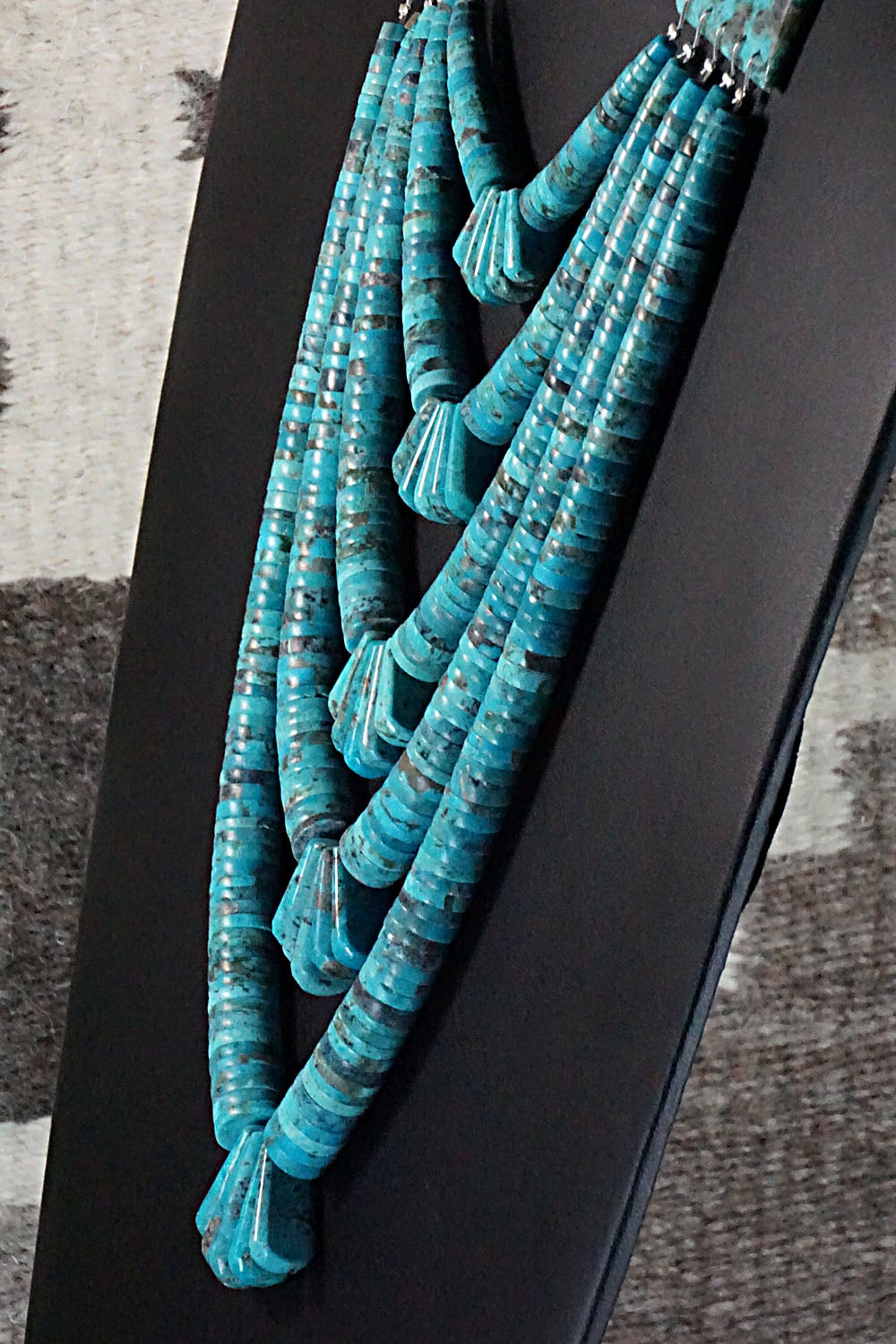 Turquoise and Sterling Silver Necklace - Lupe Lovato