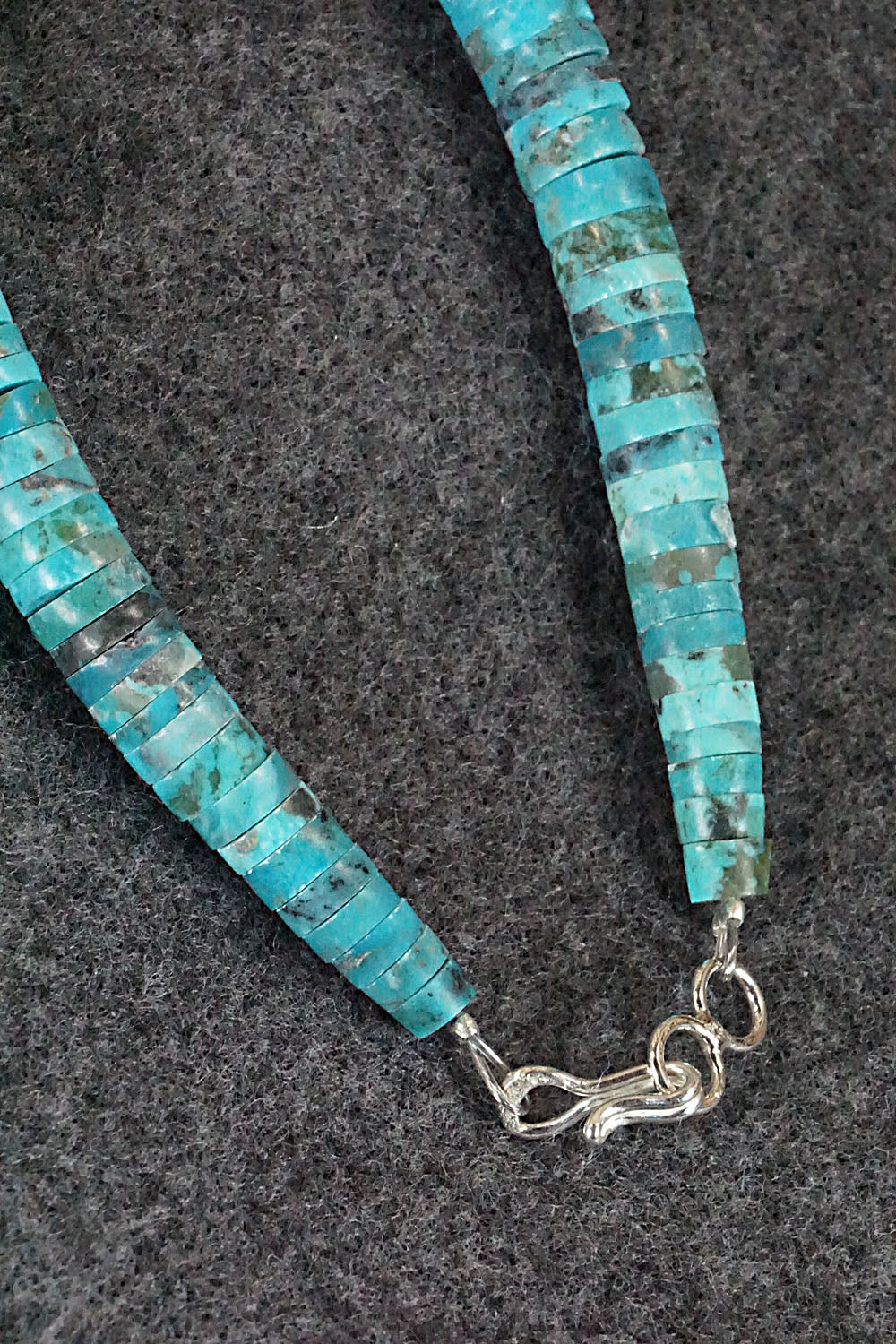 Turquoise and Sterling Silver Necklace - Lupe Lovato