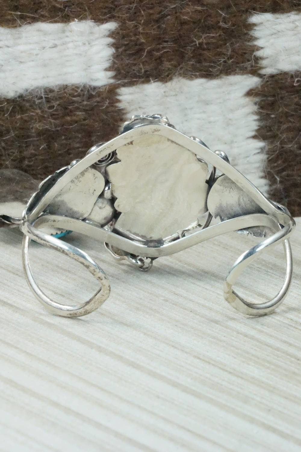 Turquoise & Sterling Silver Princess Bracelet & Ring - Harry B Yazzie