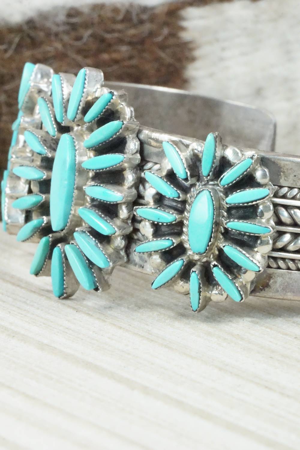 Turquoise & Sterling Silver Bracelet - Tom Hawk