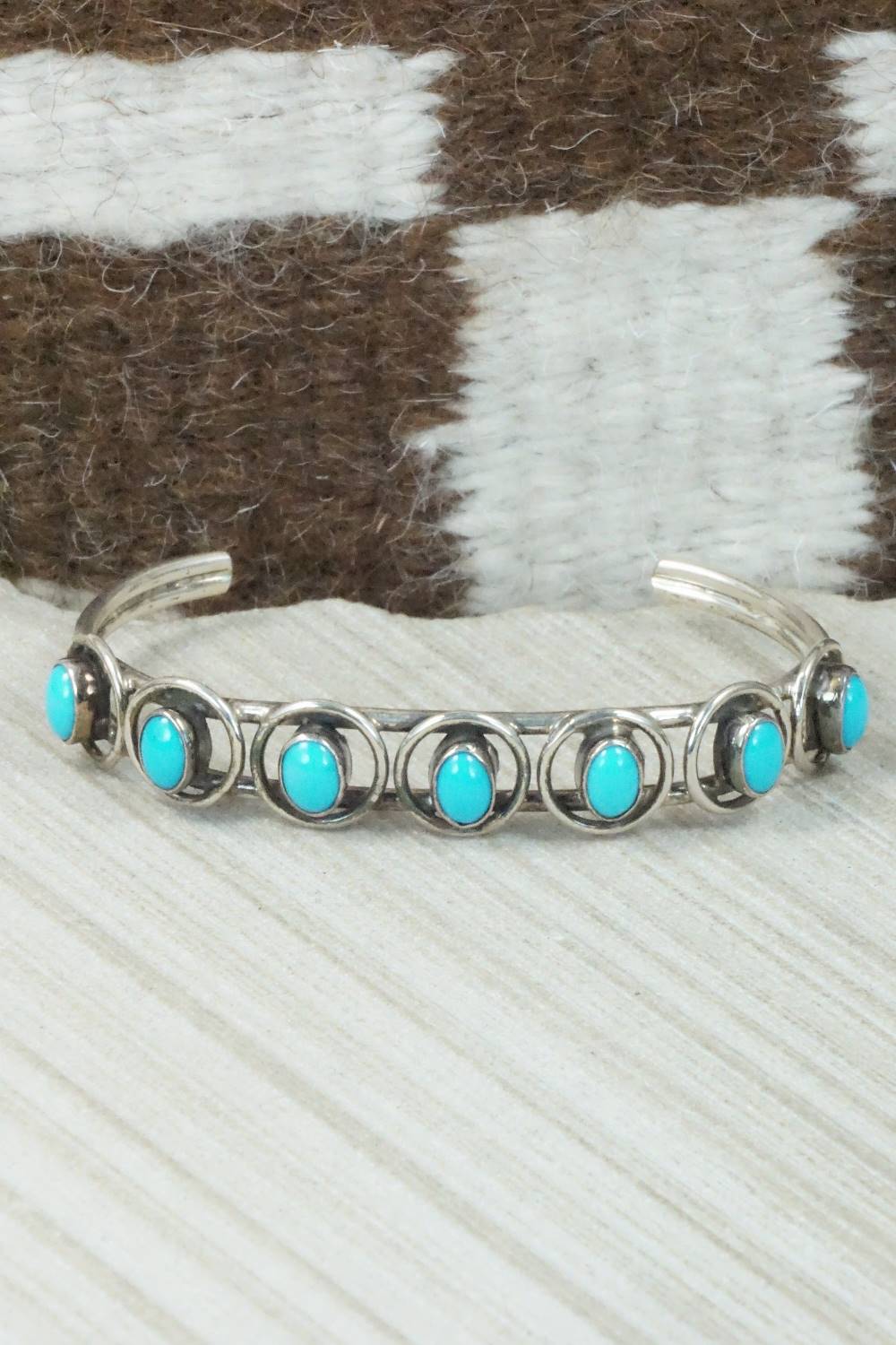 Turquoise & Sterling Silver Bracelet - Navajo