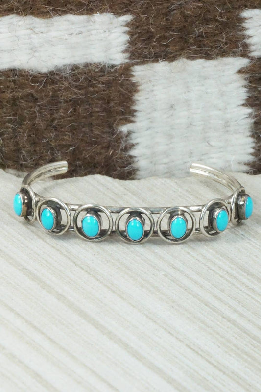 Turquoise & Sterling Silver Bracelet - Navajo