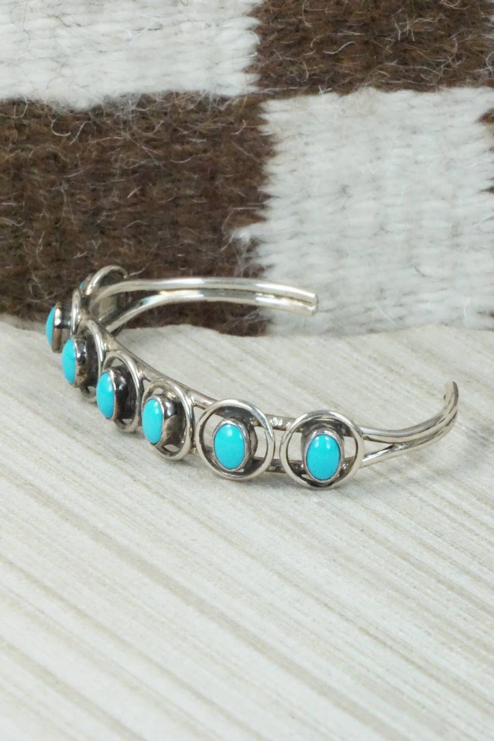 Turquoise & Sterling Silver Bracelet - Navajo