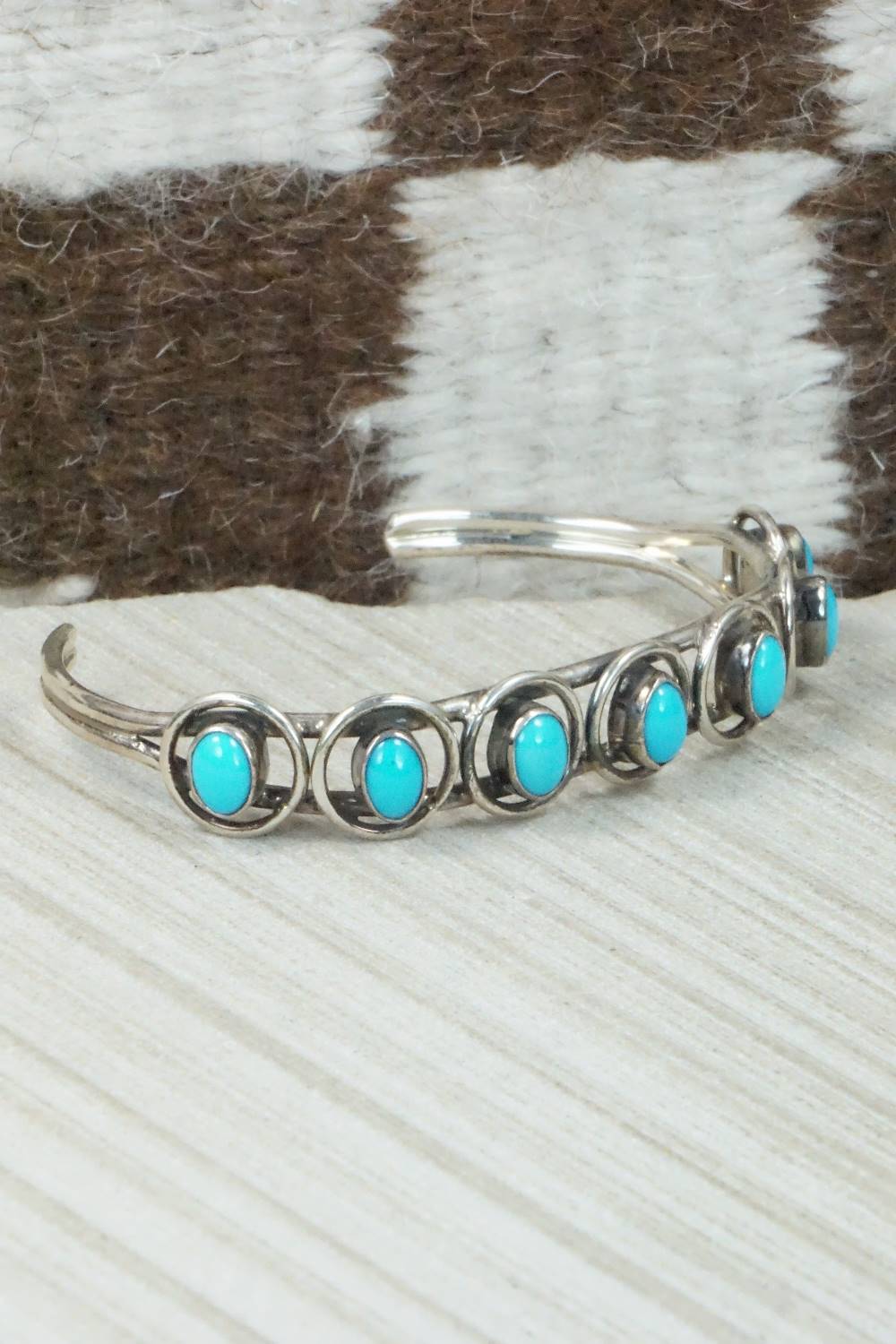 Turquoise & Sterling Silver Bracelet - Navajo
