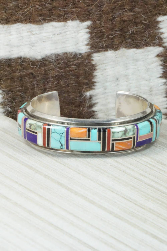 Multi Stone & Sterling Silver Bracelet - L. Craig
