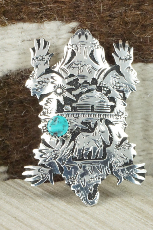 Turquoise & Sterling Silver Ring - Richard Singer - Size 7 (Adj.)