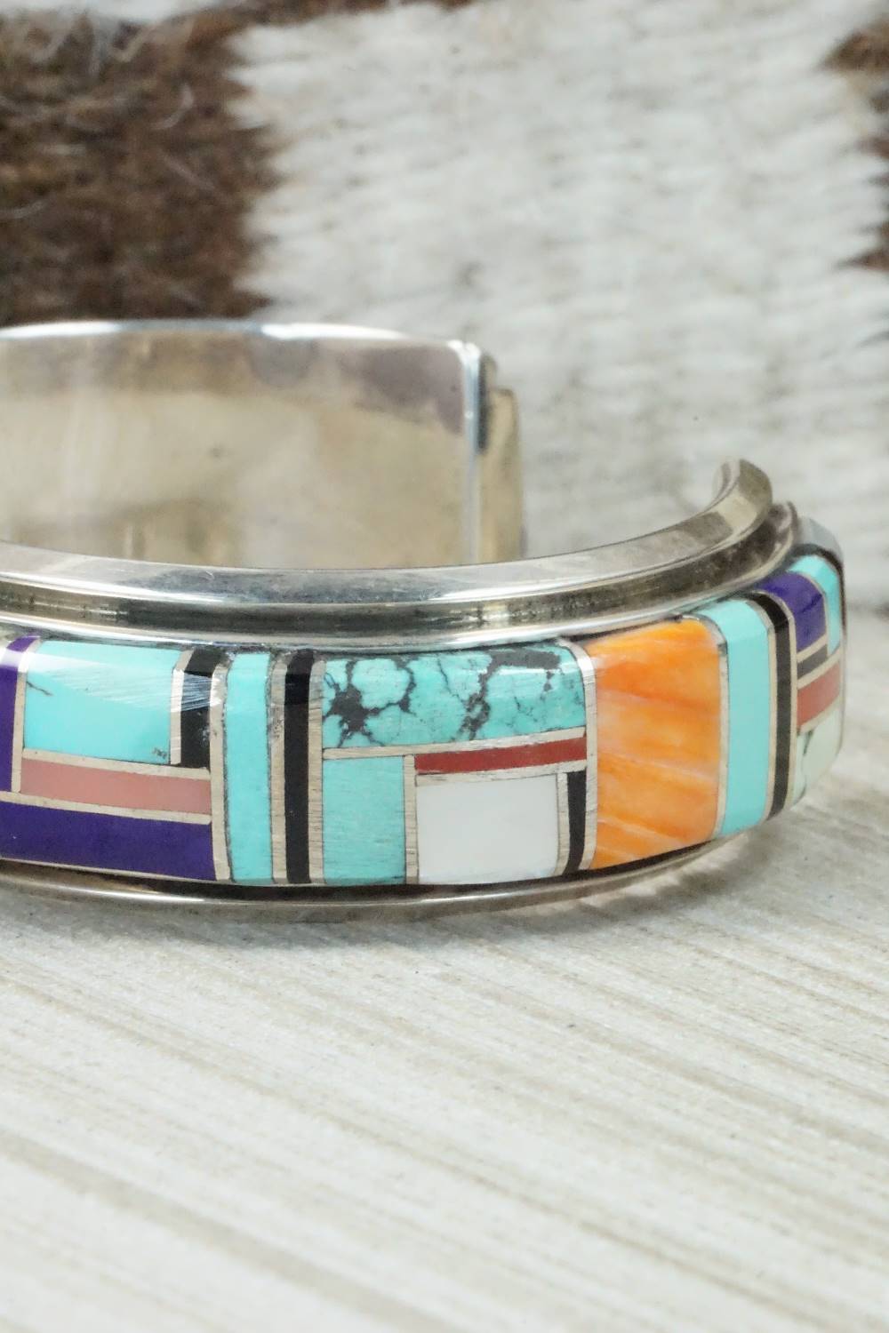 Multi Stone & Sterling Silver Bracelet - L. Craig