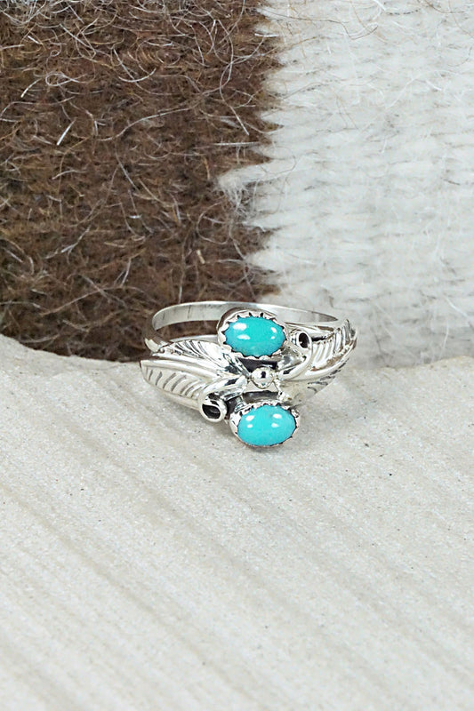 Turquoise & Sterling Silver Ring - Harry Yazzie - Size 8