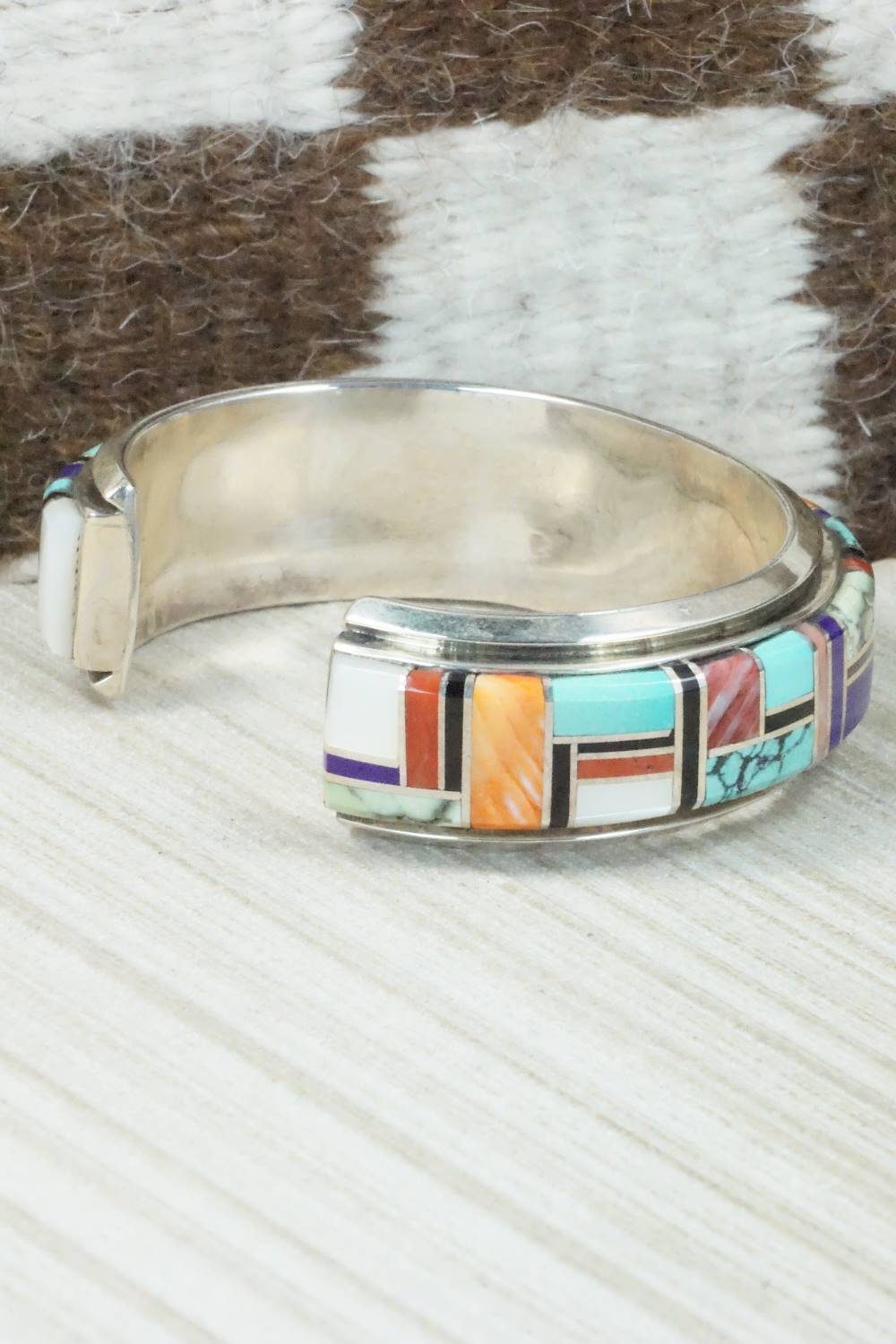 Multi Stone & Sterling Silver Bracelet - L. Craig