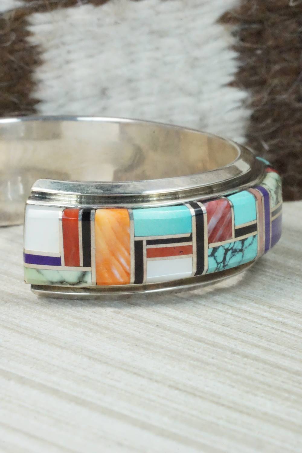 Multi Stone & Sterling Silver Bracelet - L. Craig