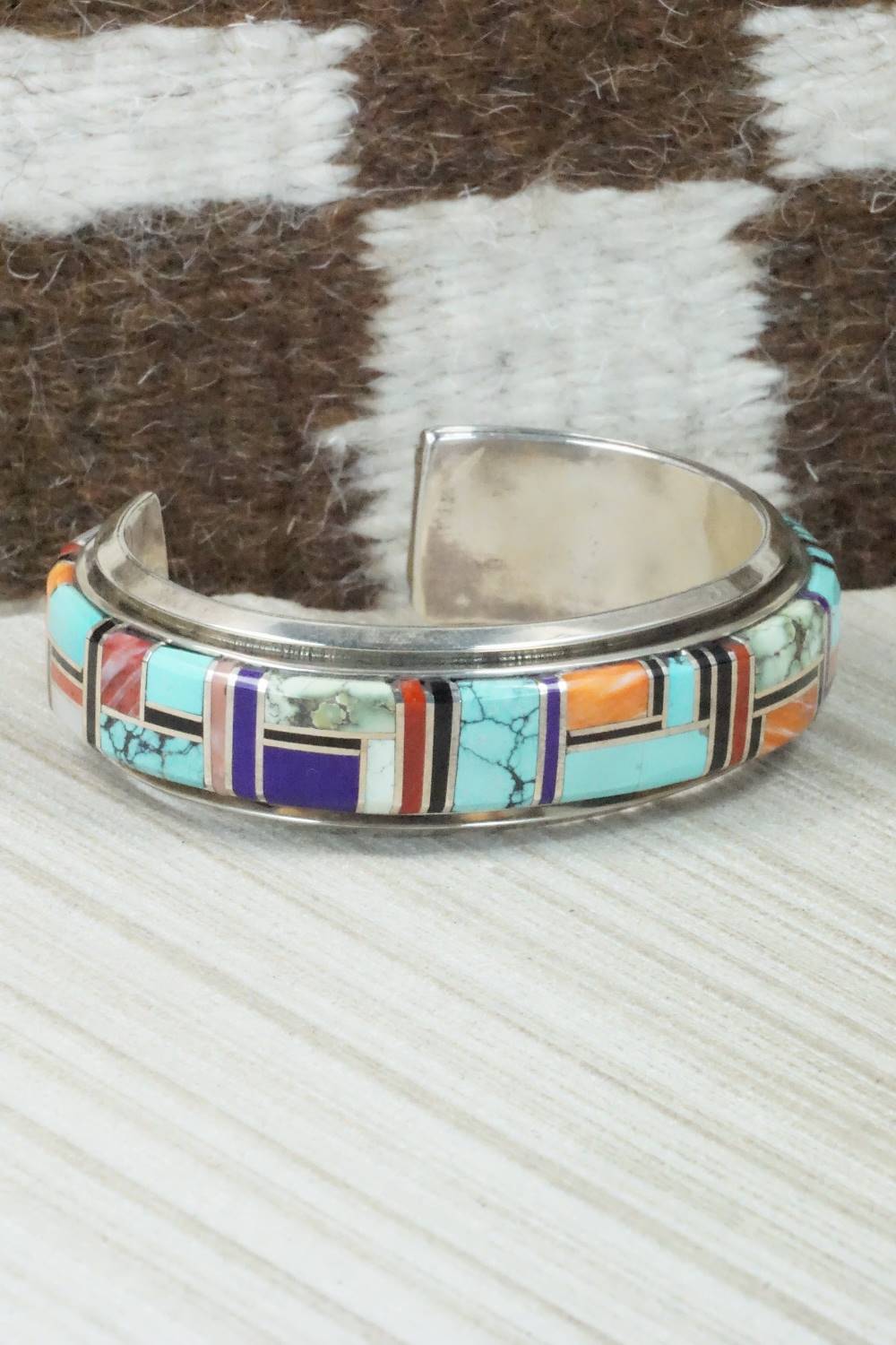 Multi Stone & Sterling Silver Bracelet - L. Craig