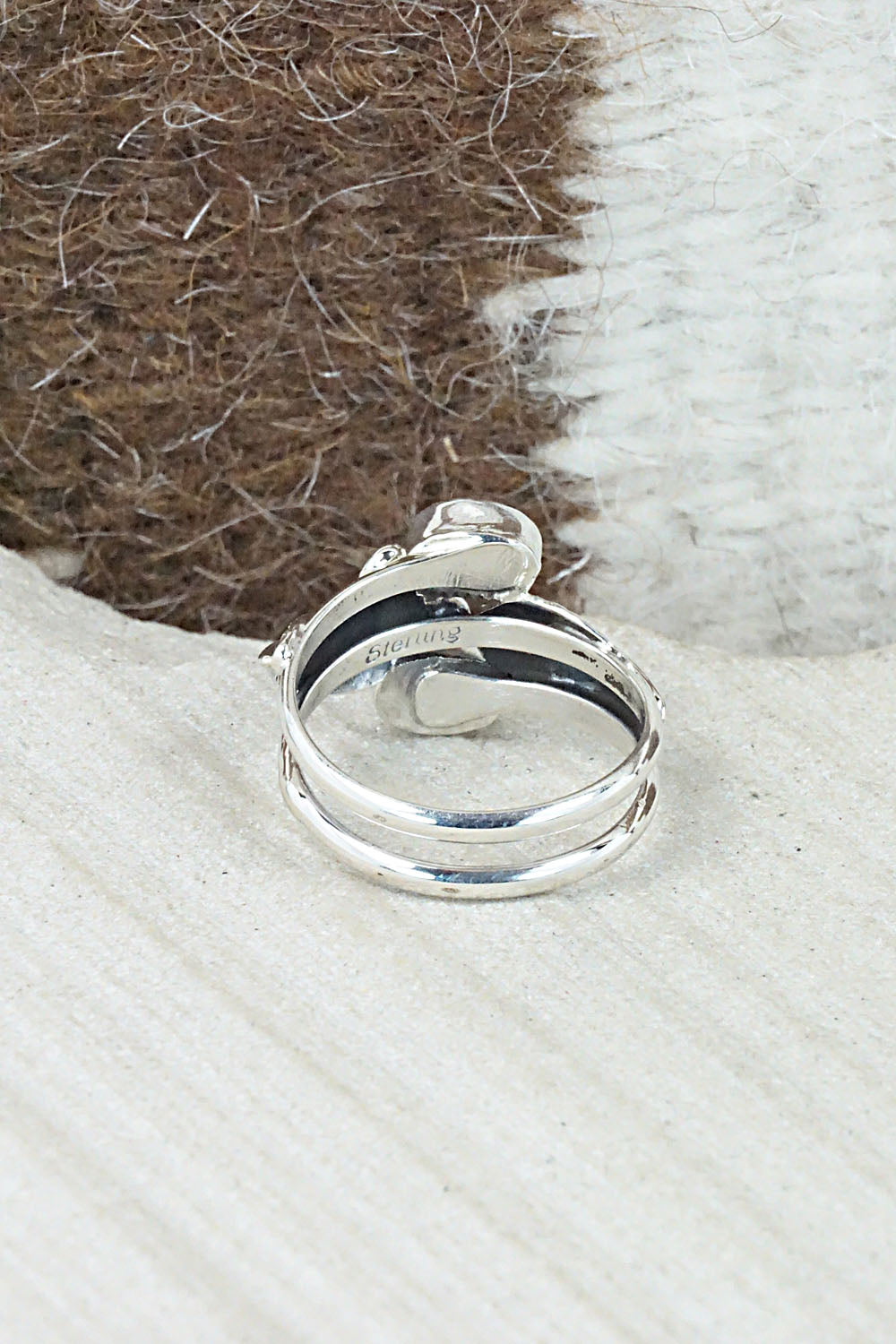 Turquoise & Sterling Silver Ring - Harry Yazzie - Size 7.5