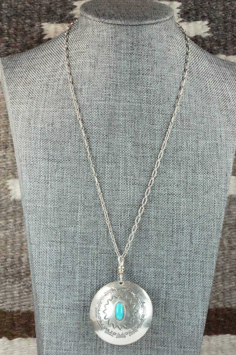 Turquoise & Sterling Silver Necklace - Navajo