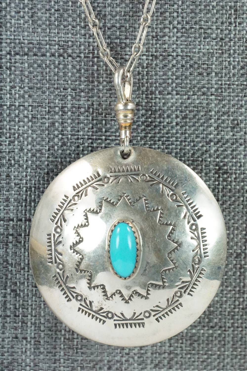 Turquoise & Sterling Silver Necklace - Navajo